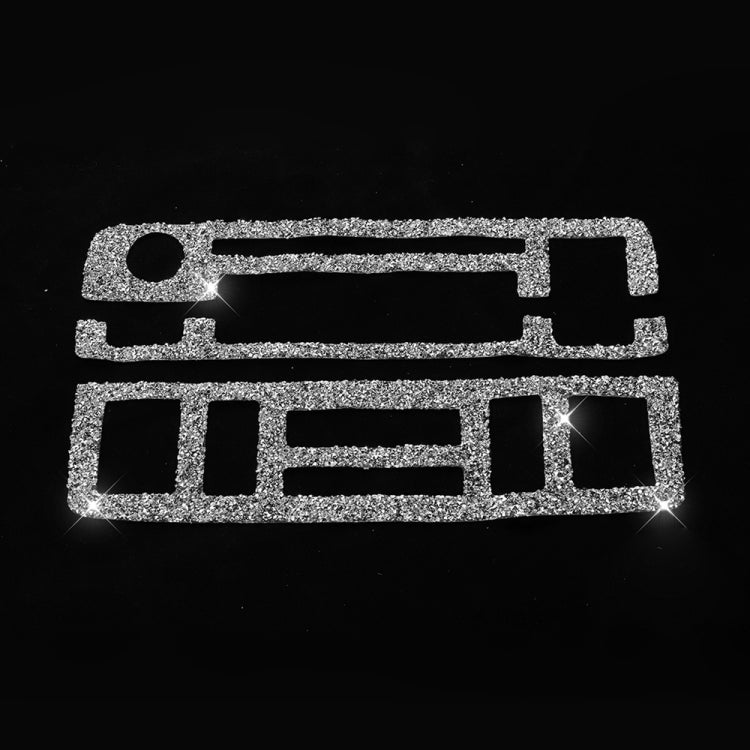 3pcs Car Center Control Panel Diamond Decoration Sticker, Left and Right Drive, Center Control Panel