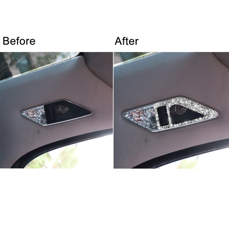 Car Rear Seat Reading Light Diamond Decoration Sticker, Left and Right Drive, Rear Seat Reading Light