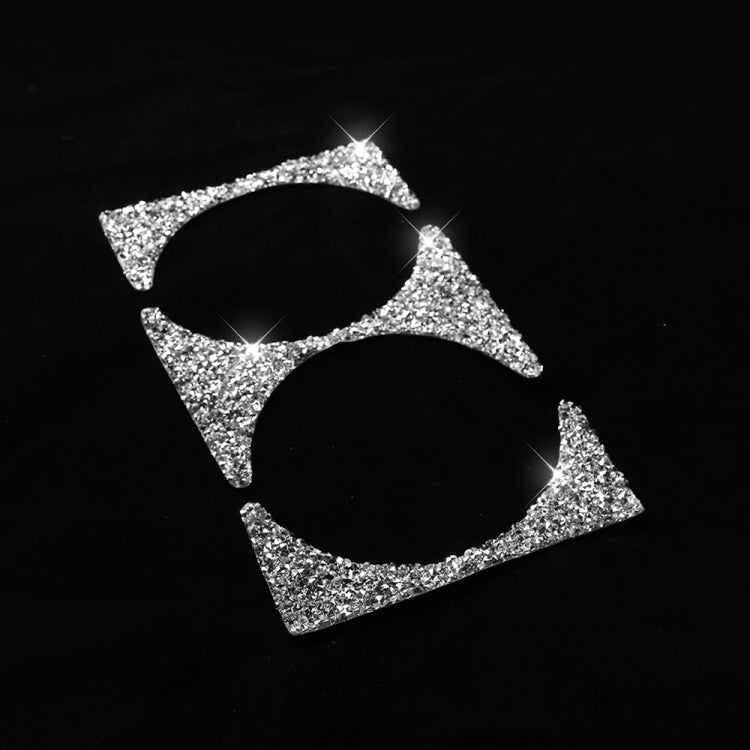Car Water Cup Holder Panel Diamond Decoration Sticker, Left and Right Drive, Water Cup Holder Panel