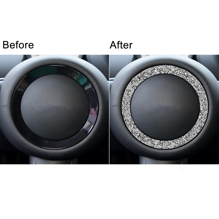 Car Steering Wheel R Chassis Diamond Decoration Sticker, For BMW Mini R55 / R56