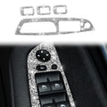 For BMW X5 E70 2008-2013 / X6 E71 2009-2014 Car Window Lift Panel Diamond Decoration Sticker, Lift Panel High Configuration Right Drive, Lift Panel High Configuration Left Drive