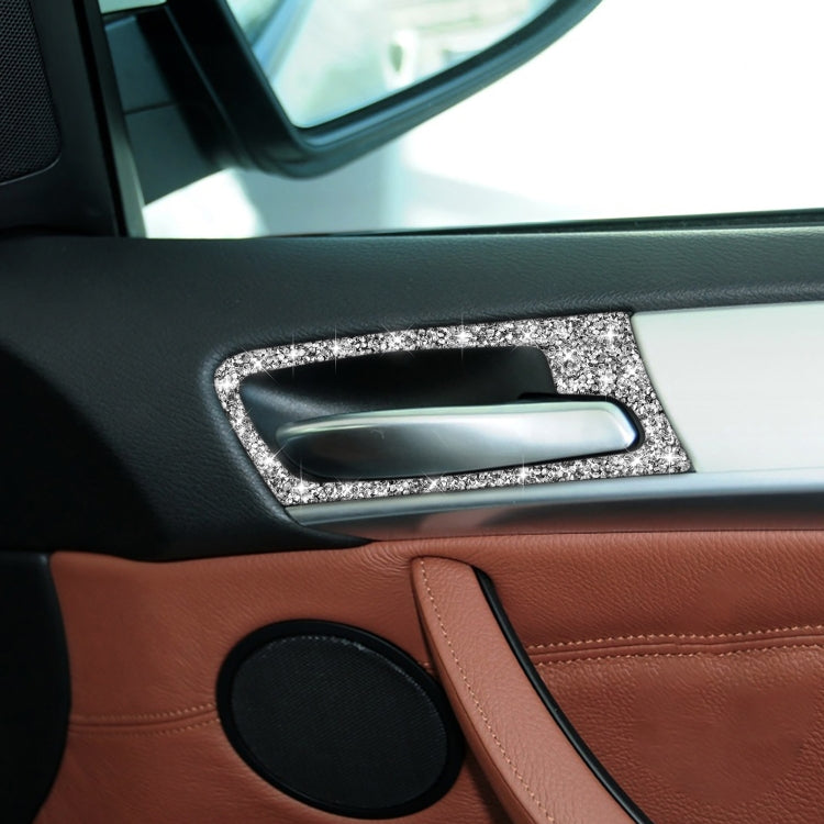 For BMW X5 E70 / X6 E71 2008-2014 Car Door Inner Handle Frame Diamond Decoration Sticker, Door Inner Handle Frame