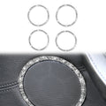 For BMW E70 2008-2013 / E71 2008-2014 4pcs Car Horn Circle Diamond Decoration Sticker, 4pcs Horn Circle
