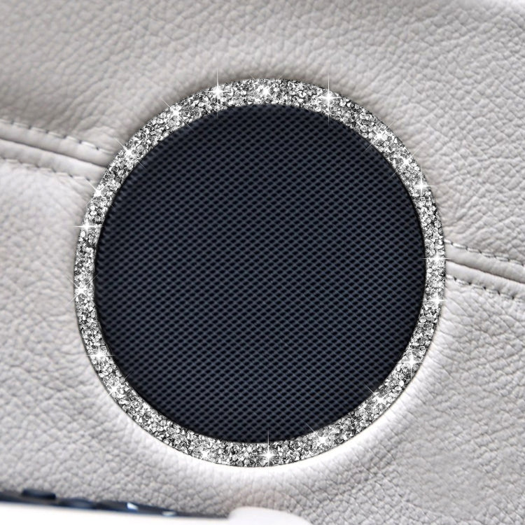 For BMW E70 2008-2013 / E71 2008-2014 4pcs Car Horn Circle Diamond Decoration Sticker, 4pcs Horn Circle
