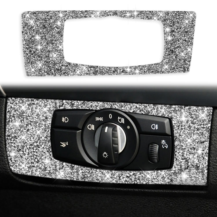 For BMW X5 E70 / X6 E71 2008-2013 Car Headlight Panel Diamond Decoration Sticker, Headlight Panel Right Drive, Headlight Panel Left Drive