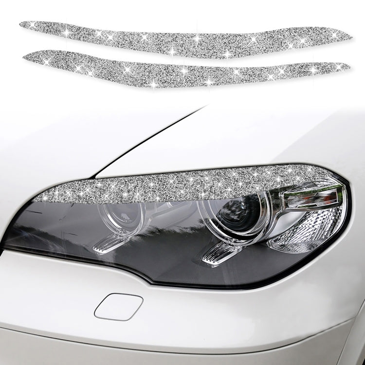 For BMW X5 E70 2010-2012 Car Light Eyebrow Diamond Decoration Sticker, Light Eyebrow