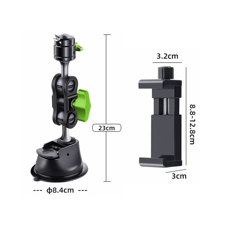 Single Suction Cup Pea Clamp Arm Holder, 23cm with Knob Phone Clamp, 33cm with Knob Phone Clamp, 23cm with Elastic Phone Clamp, 33cm with Elastic Phone Clamp, 23cm with Metal Phone Clamp, 33cm with Metal Phone Clamp