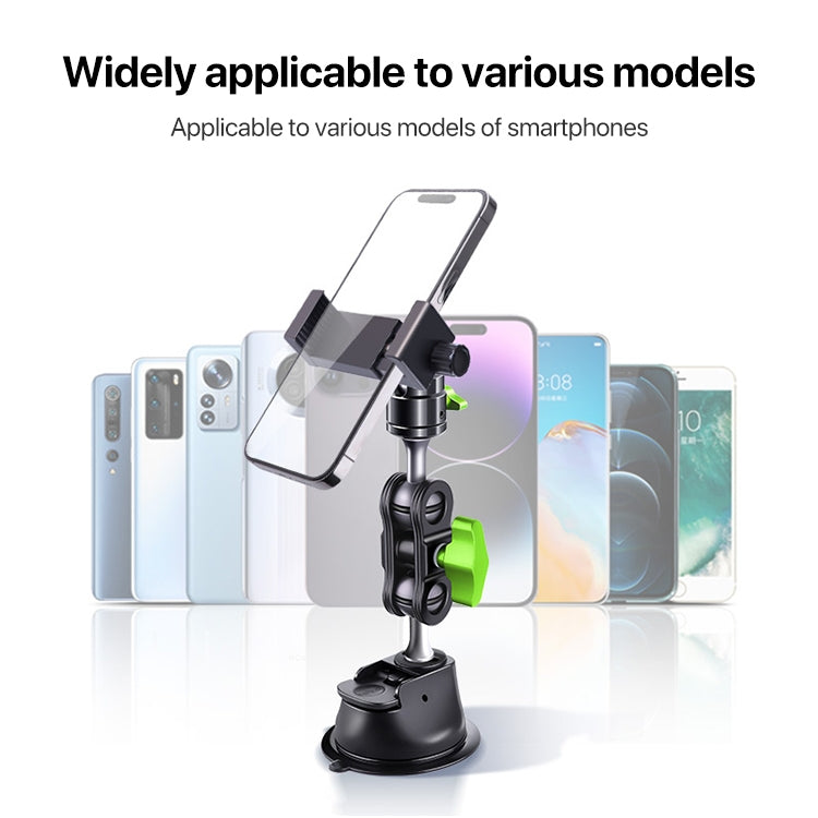 Single Suction Cup Pea Clamp Arm Holder, 23cm with Knob Phone Clamp, 33cm with Knob Phone Clamp, 23cm with Elastic Phone Clamp, 33cm with Elastic Phone Clamp, 23cm with Metal Phone Clamp, 33cm with Metal Phone Clamp