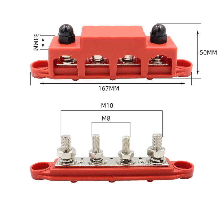CP-4016 M10+M8 Power Distribution Block Terminal Studs with Terminals, CP-4016