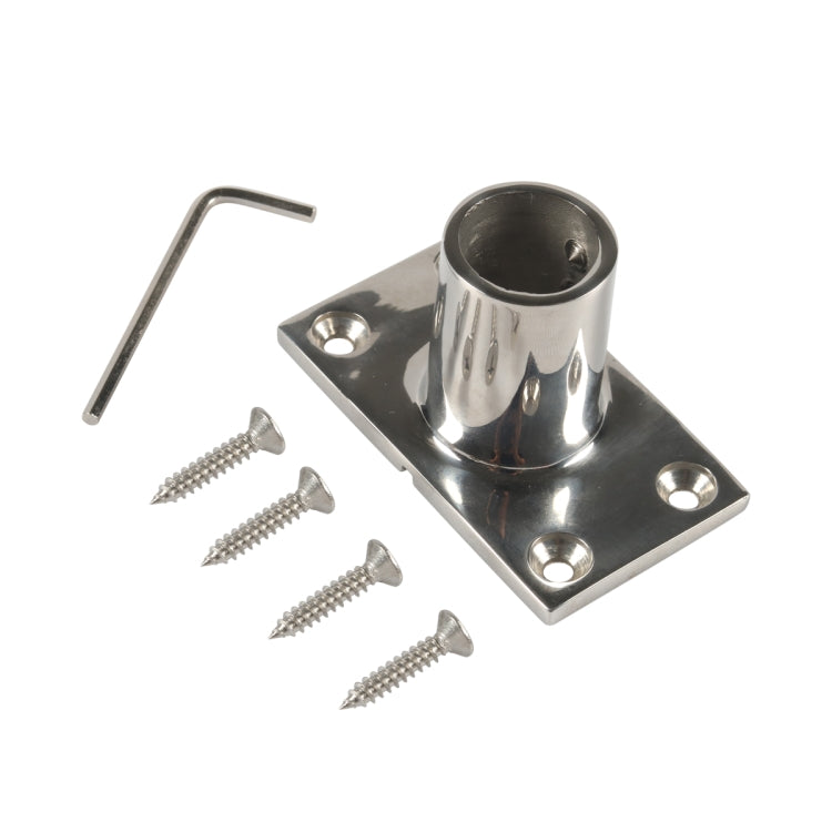 A8767 Ship / Yacht 316 Stainless Steel 90 Degree Square Tube Holder with Screws + Wrench