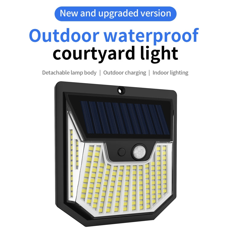 XY0159 159 LEDs Outdoor Solar Human Body Sensor Courtyard Wall Light, 1pc, 2pcs, 4pcs, 6pcs, 8pcs