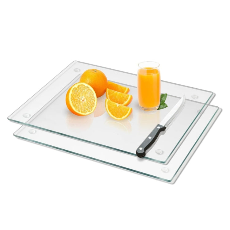 YX078 2pcs / Set Transparent Acrylic Non Slip Cutting Board, YX078