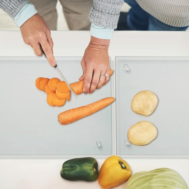 YX078 2pcs / Set Transparent Acrylic Non Slip Cutting Board, YX078