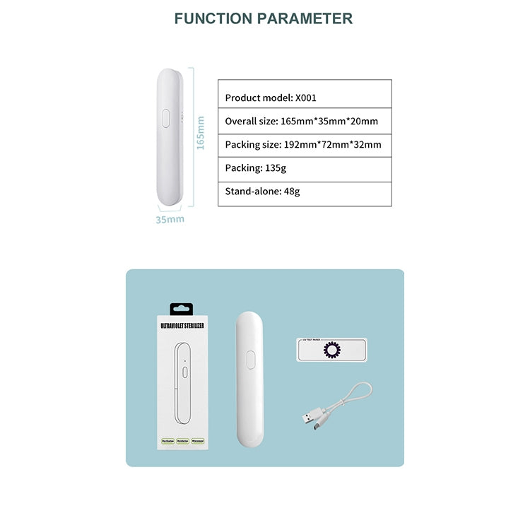 AIEK X001 UVC Portable Germicidal Lamp, AIEK X001 Germicidal Lamp