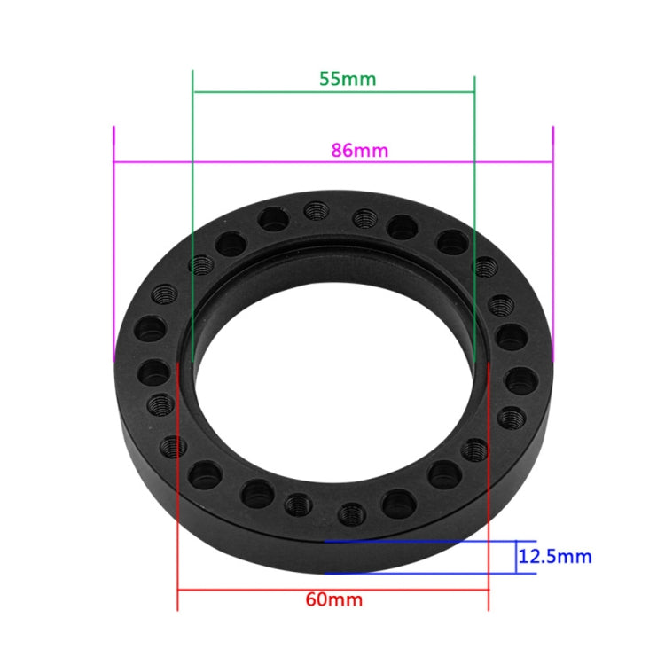 Universal Car Steering Wheel HUB Boss PCD Adapter Kit, Adapter Kit(Black)