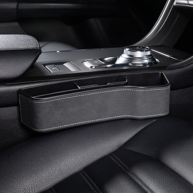 Car Multi-functional Console Box Cup Holder Seat Gap Side Storage Box, Frizzled Feather Style, Grey Front Passenger Seat, Grey Main Driver Seat, Red Front Passenger Seat, Red Main Driver Seat