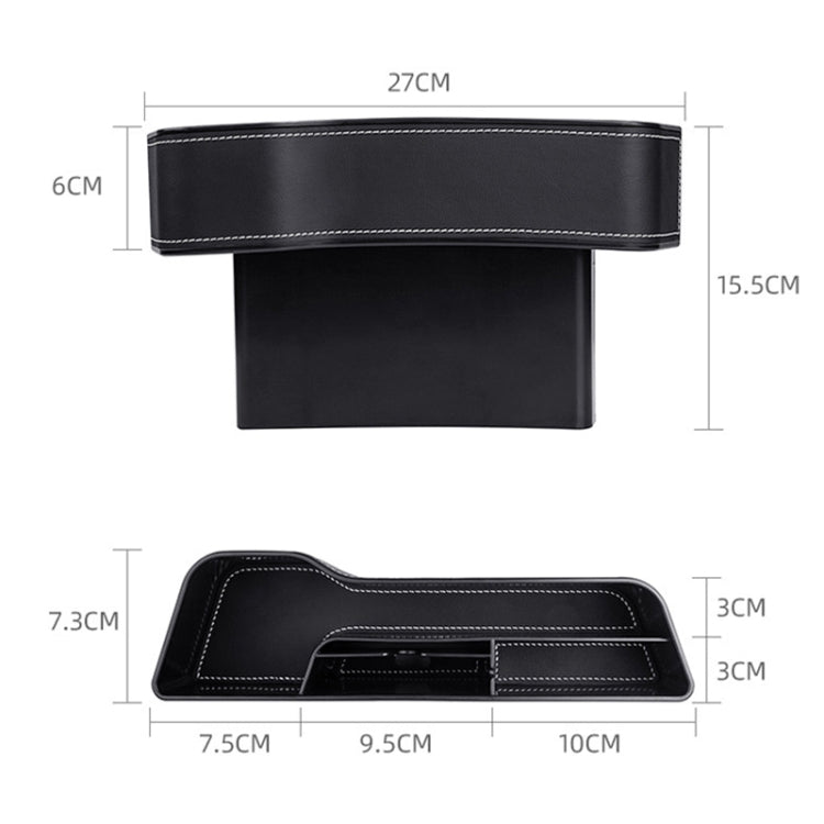 Car Multi-functional Console Box Cup Holder Seat Gap Side Storage Box, Frizzled Feather Style, Grey Front Passenger Seat, Grey Main Driver Seat, Red Front Passenger Seat, Red Main Driver Seat