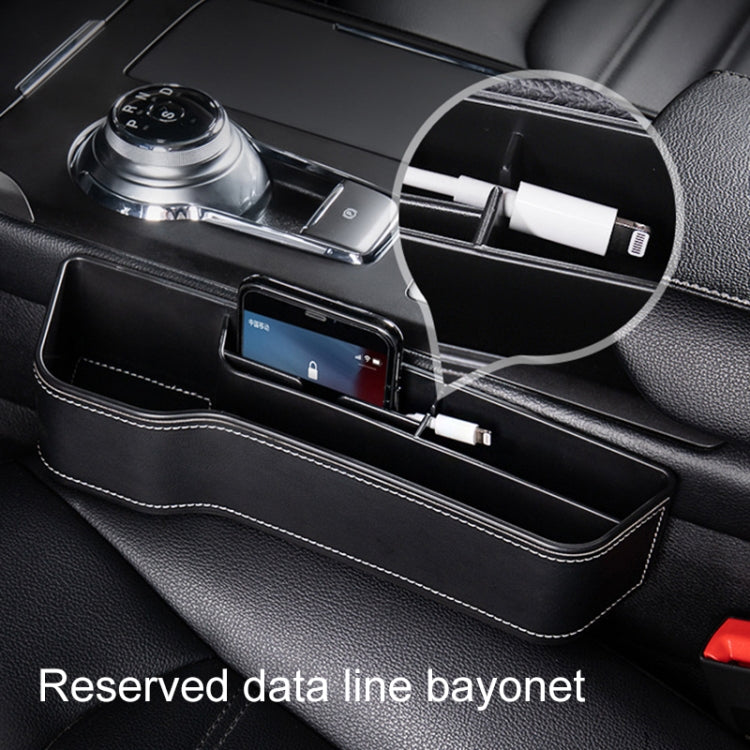 Car Multi-functional Console Box Cup Holder Seat Gap Side Storage Box, Frizzled Feather Style, Grey Front Passenger Seat, Grey Main Driver Seat, Red Front Passenger Seat, Red Main Driver Seat