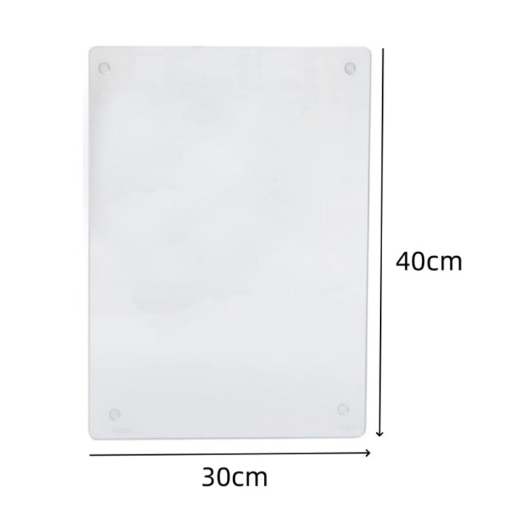 Transparent Acrylic Rectangular Cutting Board with Anti-Slip Mat, Size: 40x30x0.3cm, Rectangular Cutting Board