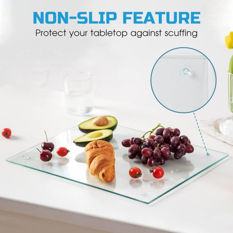 Transparent Acrylic Rectangular Cutting Board with Anti-Slip Mat, Size: 40x30x0.3cm, Rectangular Cutting Board
