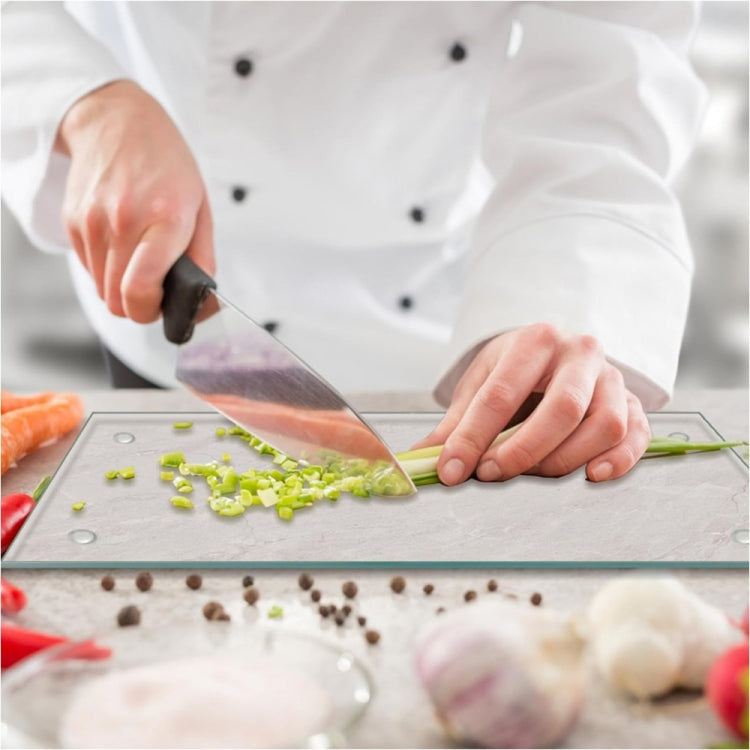 Transparent Acrylic Rectangular Cutting Board with Anti-Slip Mat, Size: 40x30x0.3cm, Rectangular Cutting Board