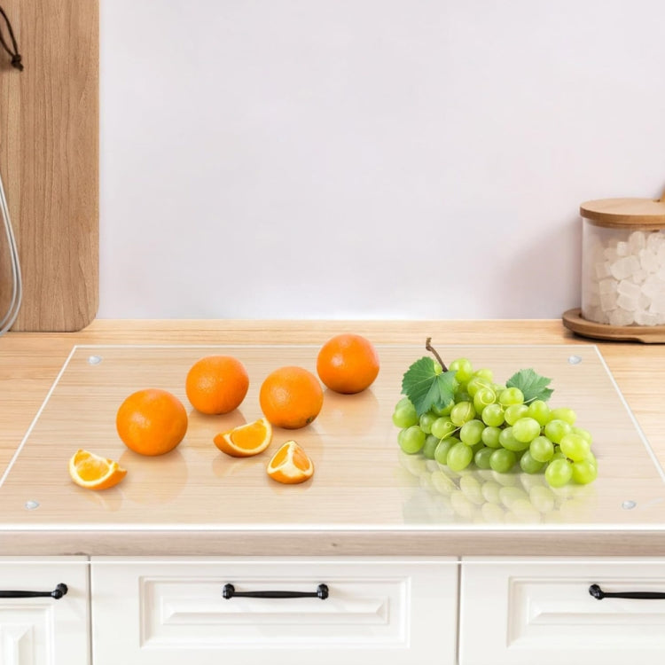Transparent Acrylic Rectangular Cutting Board with Anti-Slip Mat, Size: 40x30x0.3cm, Rectangular Cutting Board