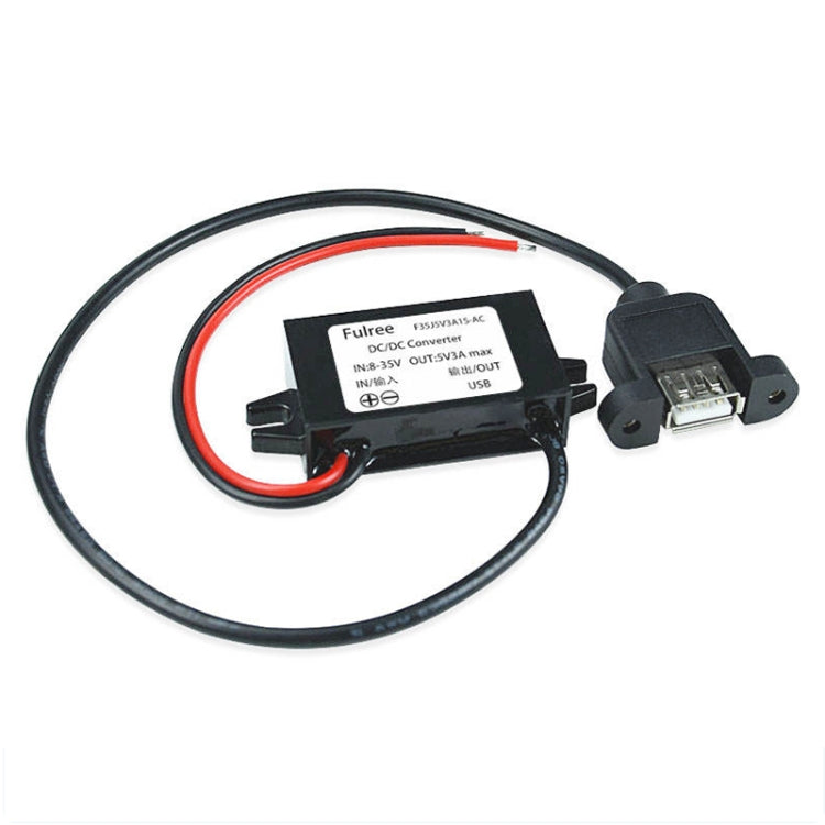 12V to 5V 3A Car Power Converter DC Module Voltage Regulator, Type-C Elbow, USB Female with Ears, Dual USB Female, Dual USB with Ears, 2 in 1 Dual USB Female