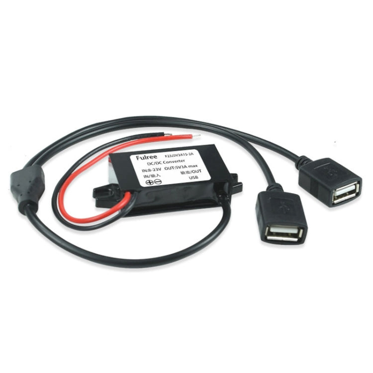 12V to 5V 3A Car Power Converter DC Module Voltage Regulator, Type-C Elbow, USB Female with Ears, Dual USB Female, Dual USB with Ears, 2 in 1 Dual USB Female