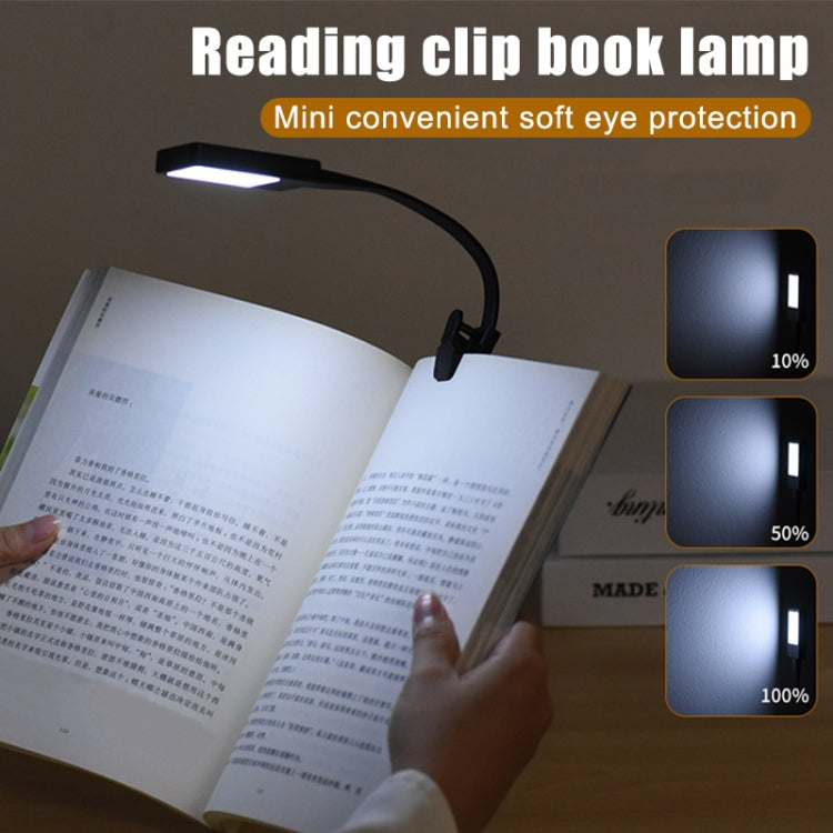 LED Reading Light Clip Book USB Charging Mini Bedside Learning Lamp