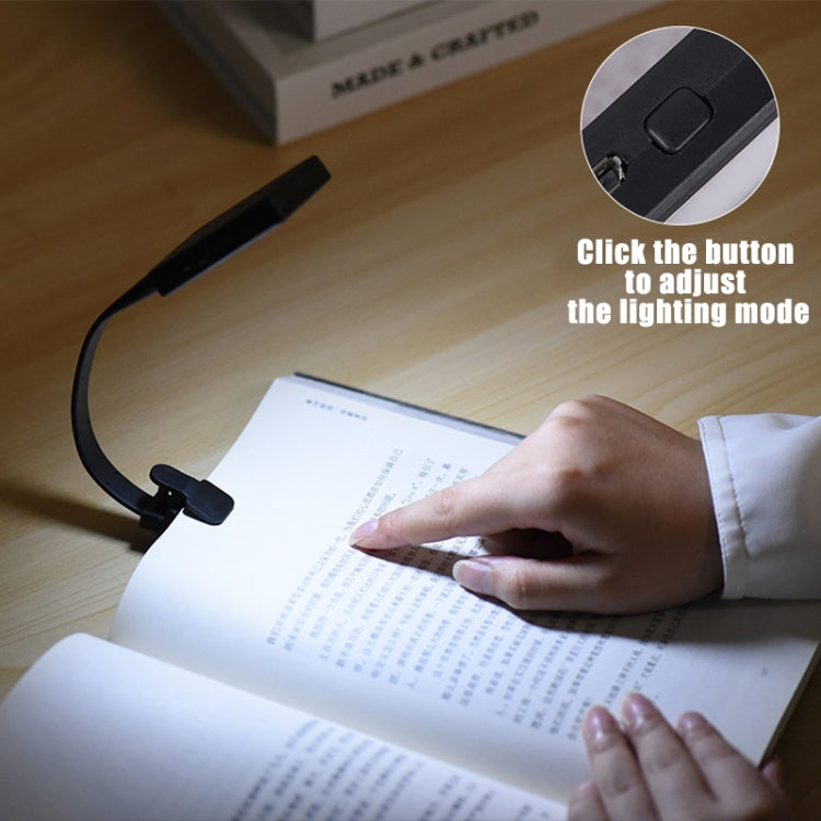 LED Reading Light Clip Book USB Charging Mini Bedside Learning Lamp