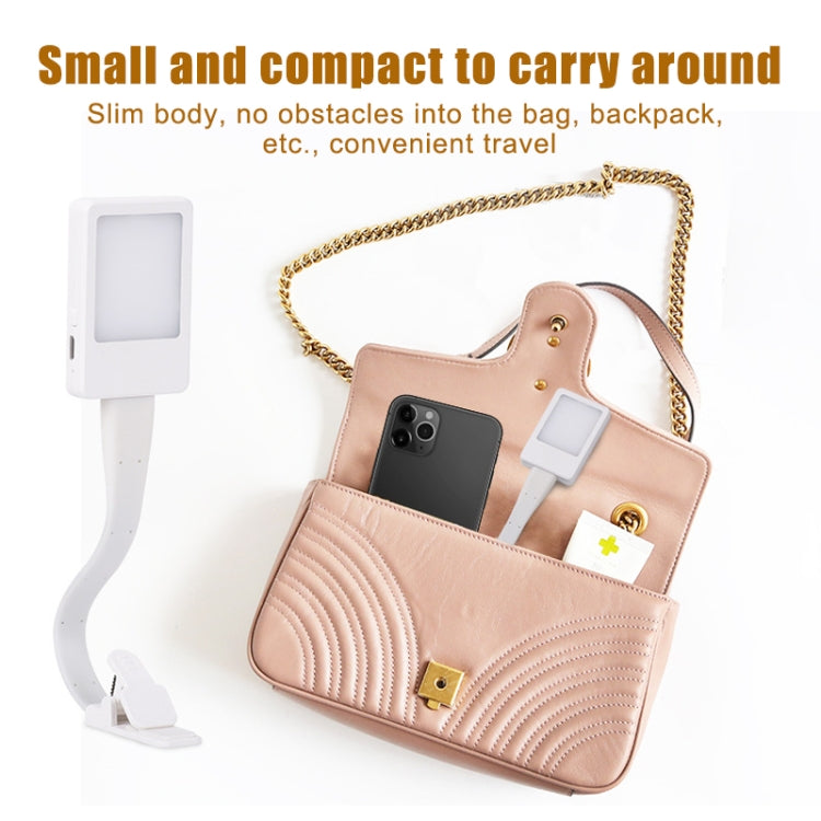LED Reading Light Clip Book USB Charging Mini Bedside Learning Lamp
