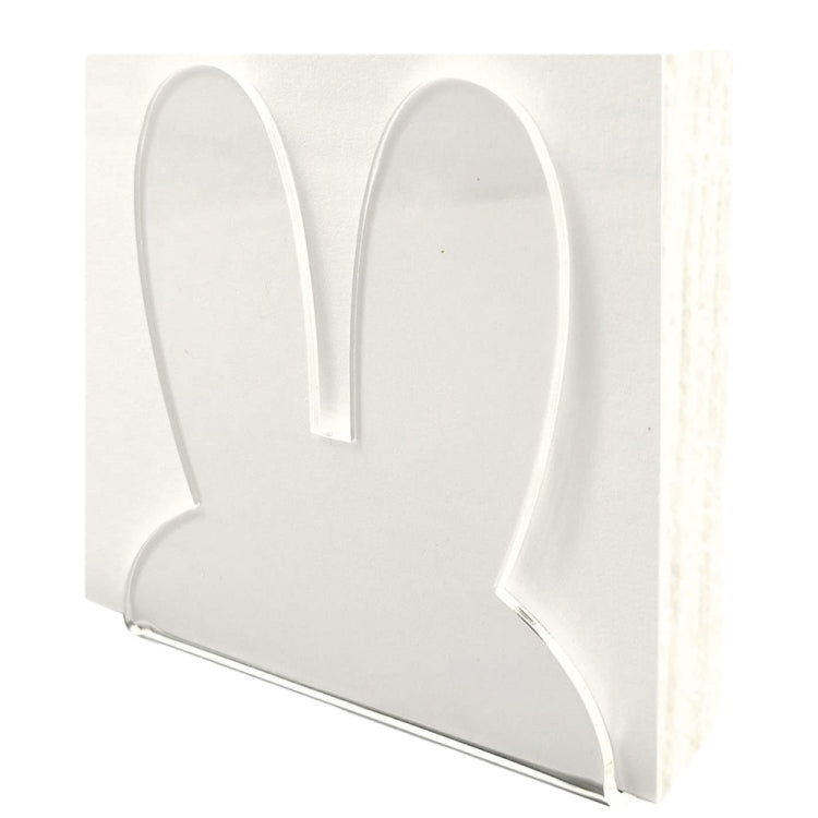 Acrylic Cute Rabbit Ears Shape Napkin Storage Rack, YX093