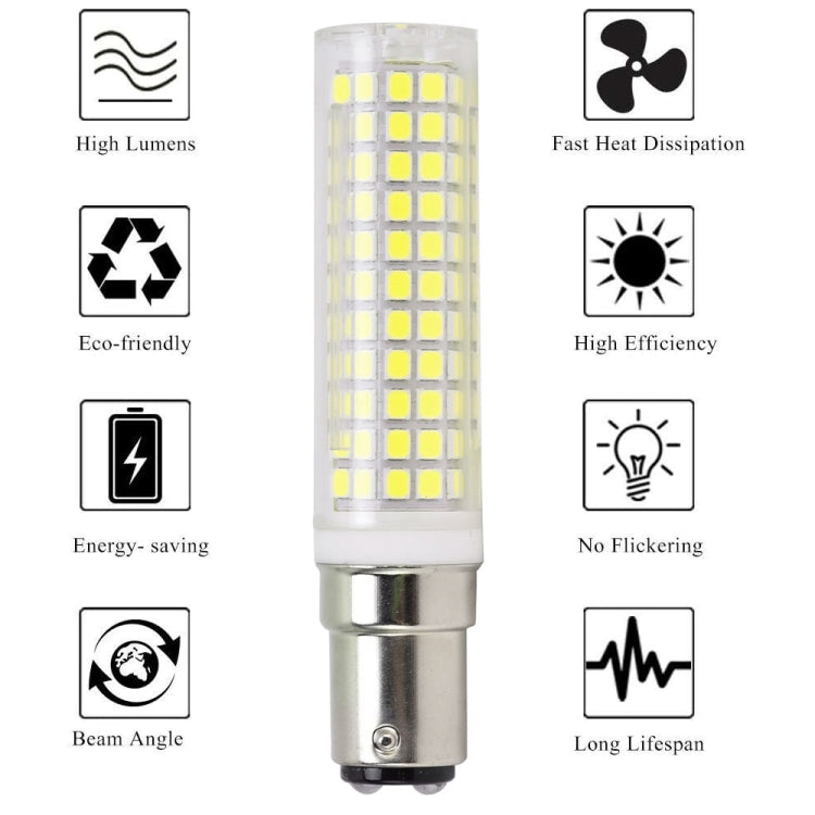 BA15D 15W 136 LEDs SMD 2835 Dimmable Corn Light Bulb, AC220-240V, BA15D 220-240V