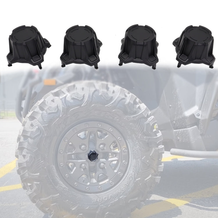 For Can-Am Maverick X3 Turbo R 2017-2020 4pcs/Pack ATV Tire Wheel Hub Caps Decorative Cover, For Can-Am Maverick X3 Turbo R 2017-2020