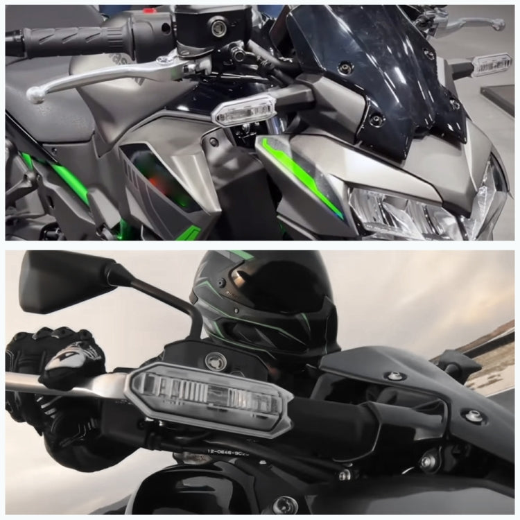 For Kawasaki Versys 650 Z1000R Motorcycles LED Turn Signal Light, For Kawasaki Versys 650 (Transparent), For Kawasaki Versys 650 (Black)