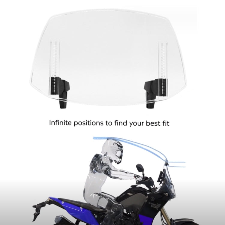 For Kawasaki / Honda / BMW / Yamaha Motorcycle Adjustable Windshield, For Kawasaki / Honda / BMW / Yamaha(Transparent Blue), For Kawasaki / Honda / BMW / Yamaha(Transparent)