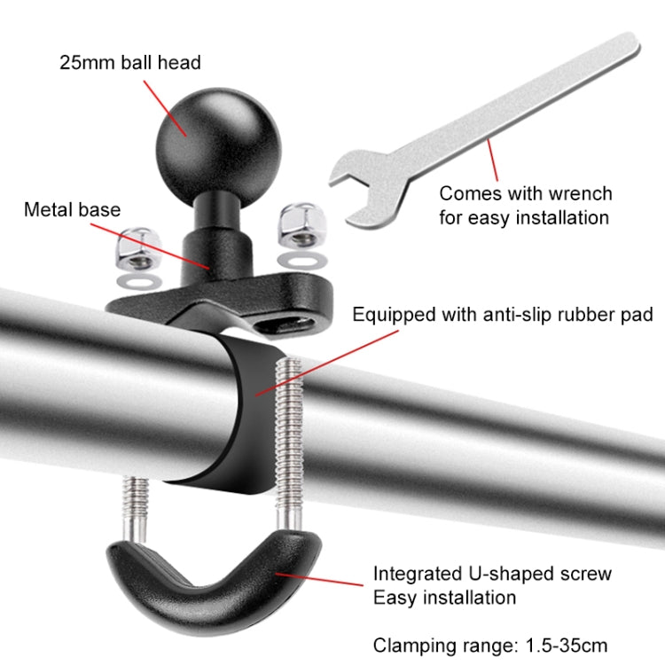 Motorcycle Clamps Handlebar Fixed Mount, 10 in 1 Crabs Selfie Stick, 9 in 1 Dual-Link Crabs Selfie Stick Kit, 3 in 1 U-Type Mount Selfie Stick, 9 in 1 Wrench O-Type Mount Crabs No Stick