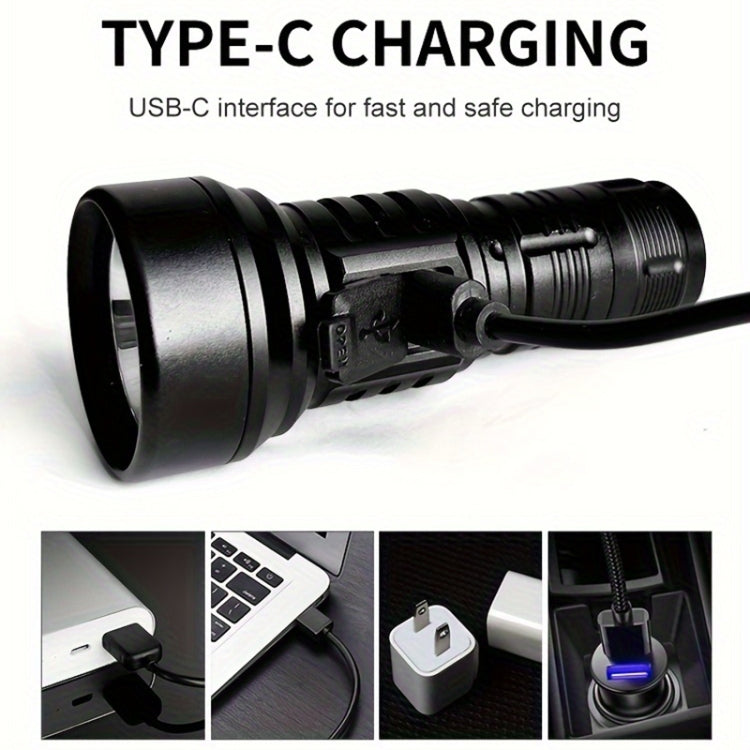 819 T20 1000LM USB Rechargeable LED Flashlight, Not Battery, Including Battery