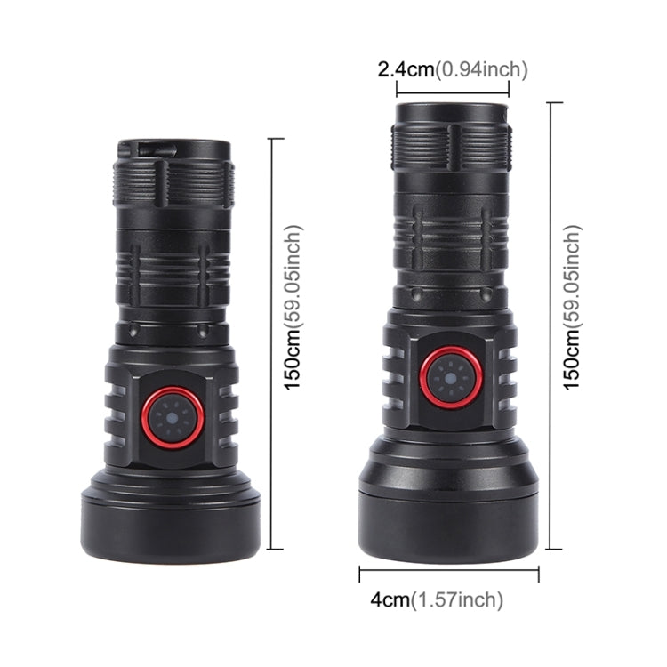 829 T40 1000LM USB Rechargeable LED Flashlight, Not Battery, Including Battery