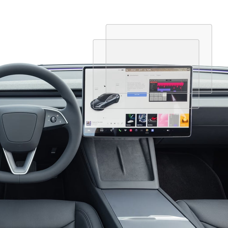 2pcs Car Navigator Protective Film Tempered Glass Film, For Tesla Model 3 2024, For XIAOMI SU7