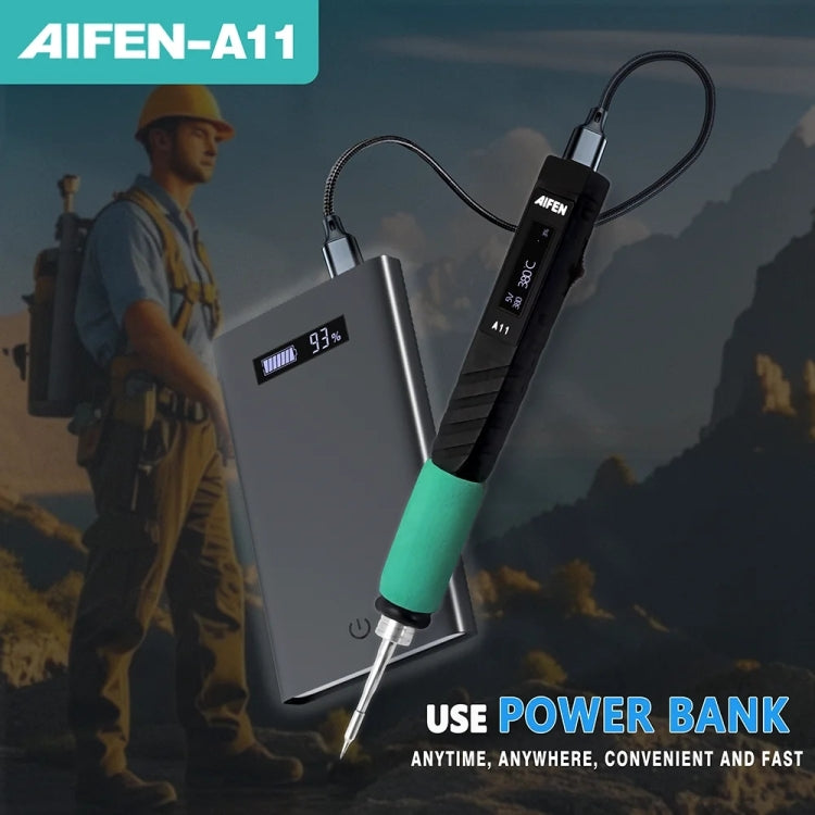 Aifen A11 Portable USB Charging Soldering Station with C210 Handle, US Plug, EU Plug, UK Plug