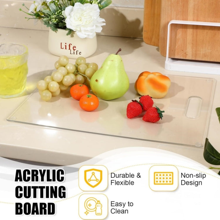 YX111 Acrylic Fruit Vegetable Cutting Board with Anti-slip Pad