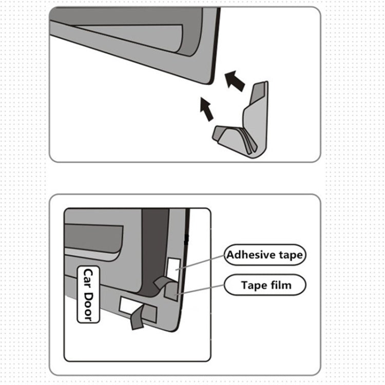 3R 3R-2107 Car Door Anti-collision Rubber Strip Invisible Protection Anti-scratch Aticker, 3R-2107 (Transparent Black), 3R-2107 (Transparent)