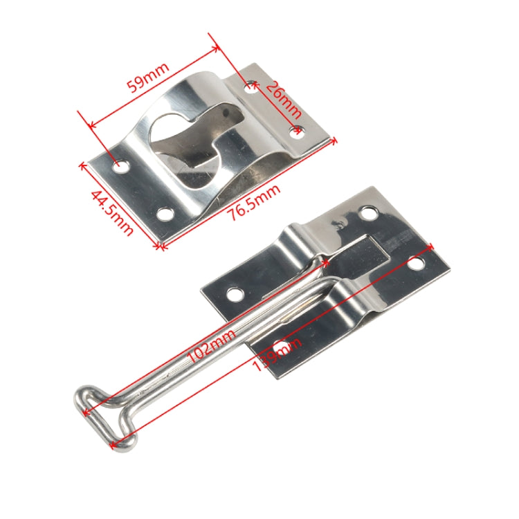 Vans / RVs / Trucks 4 inch Stainless Steel Door Hook with screws, 1pc