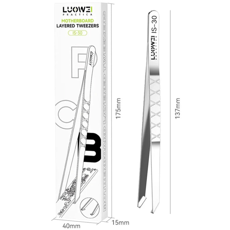LUOWEI IS-30 Anti-slip Motherboard Layered Tweezers, IS-30
