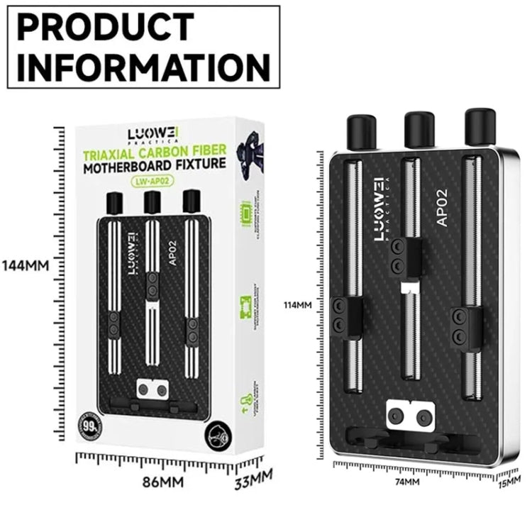 LUOWEI LW-AP02 Triaxial High-Temperature Carbon Fiber Motherboard Fixture, LW-AP02