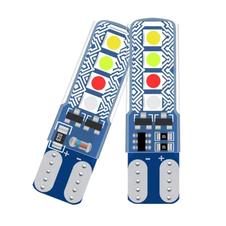 4pcs/Pack T10 3030 Lamp Beads 8SMD Car Clearance Lights License Plate Light, T10