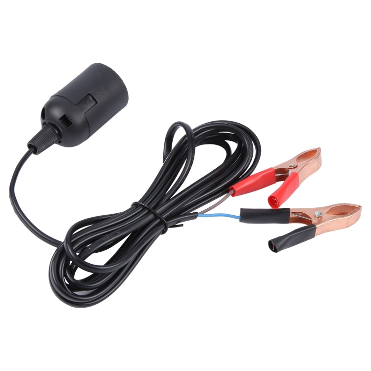 E14 Car Battery Charging Crocodile Clip to Headlight Connection Cable, 1.3m, 2.8m