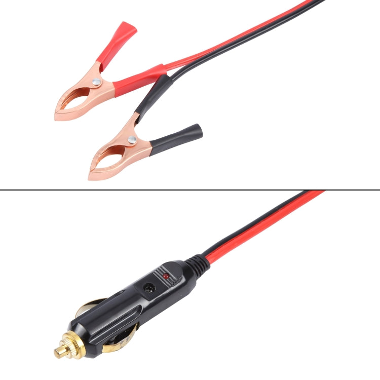 1m Car Battery Charging Crocodile Clip to Cigarette Lighter Connection Cable, 1m