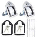 2 Sets / Pack Trailer / Yacht / Truck Stainless Steel Tool Box Lock Paddle Latch & Keys, 2 Sets / Pack